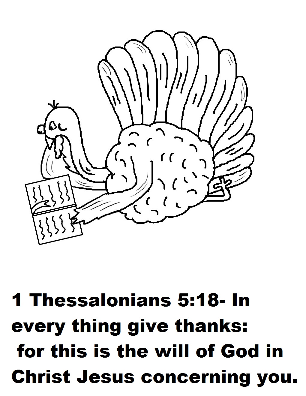 1 Thessalonians 5:18 Coloring Page